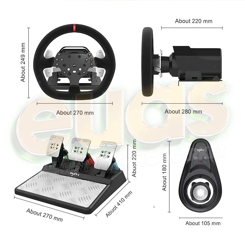 Pxn Pxn-V10 PS5 e Kadar Uyumlu Direksiyon Set Oyun Konsolu